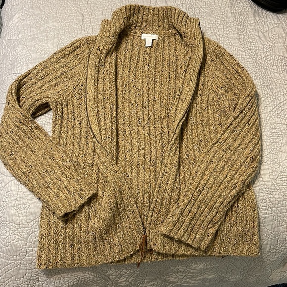 Charter Club Zipper Front Sweater, sz L - Picture 2 of 4